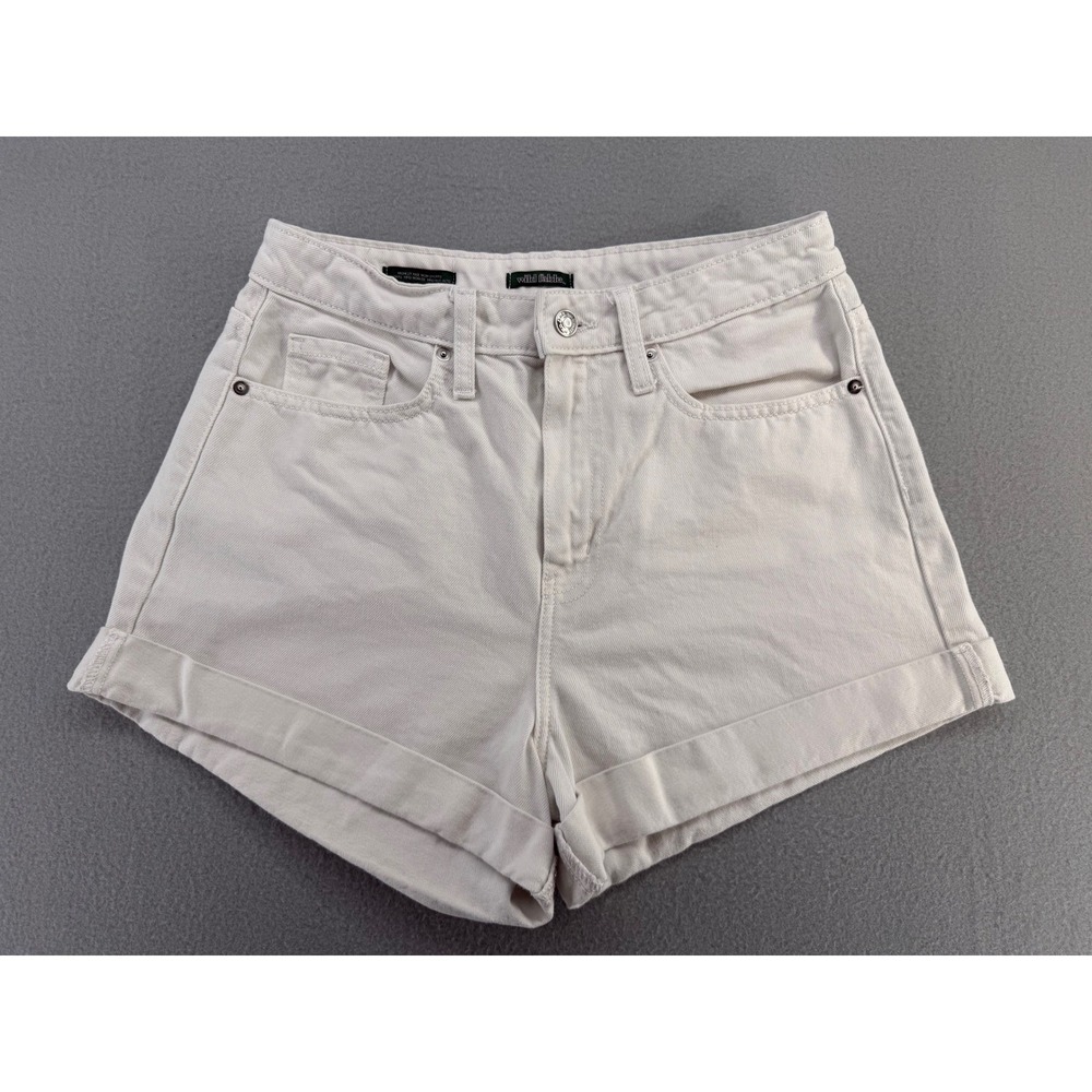 Wild Fable Highest Rise Mom Shorts Off White Denim Cuffed Size 6 28R